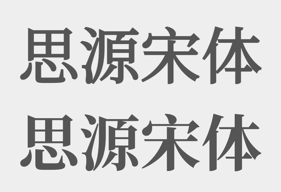 计算加粗和子字体的效果对比